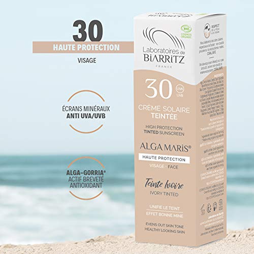 Alga Maris - Lab. Biarritz Crema Facial Color Marfil Spf30 50Ml. 50 ml