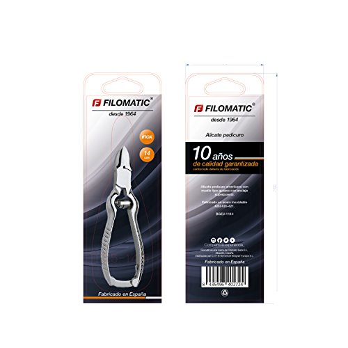 Alicate pedicura de tipo Americano 14cm Filomatic en acero inoxidable