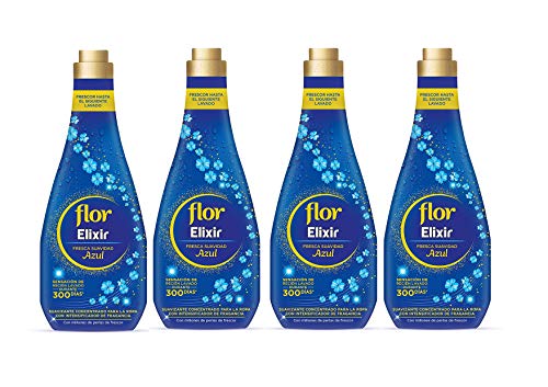 Alkimist Home Flor Elixir Azul Suavizante Concentrado - 4 Paquetes de 50 Dosis - Total: 200 Dosis