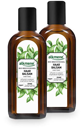alkmene Loción capilar con ortiga orgánica y provitamina B5 para cuero cabelludo sensible y pelo fino - balsamo sin silicona, parabenos ni SLS y SLES 2x 250 ml