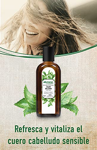 alkmene Loción capilar con ortiga orgánica y provitamina B5 para cuero cabelludo sensible y pelo fino - balsamo sin silicona, parabenos ni SLS y SLES 6x 250 ml
