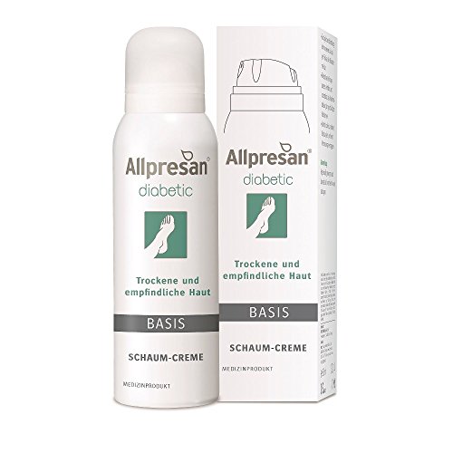 Allpresan Crema de espuma Diabetic Basis, 5 % de urea producto médico para el tratamiento de la piel seca y sensible, 125 ml