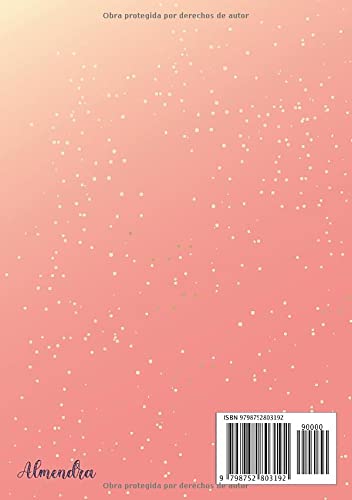 Almendra: Cuaderno de notas A5 | Nombre personalizado Almendra | Regalo de cumpleaños para la esposa, mamá, hermana, hija .. | Diseño: mariposa | 120 páginas rayadas, formato A5 (14.8 x 21 cm)