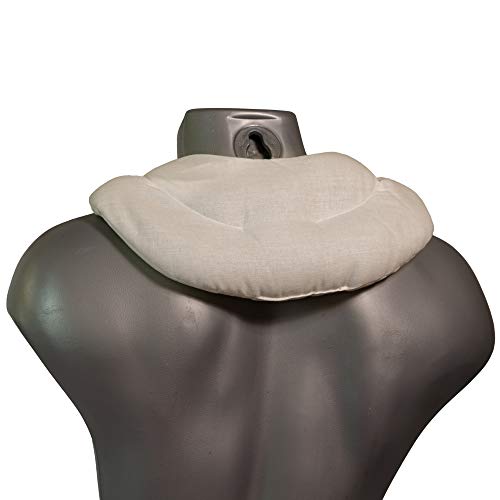 Almohada para el cuello | Cojín cervical térmico compartimentado (calor y frio) | Semillas de grosella, algodón bio, blanco natural