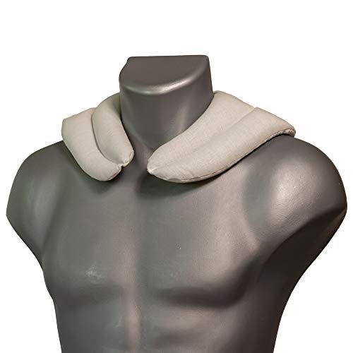 Almohada para el cuello | Cojín cervical térmico compartimentado (calor y frio) | Semillas de grosella, algodón bio, blanco natural