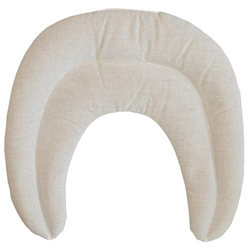 Almohada para el cuello | Cojín cervical térmico compartimentado (calor y frio) | Semillas de grosella, algodón bio, blanco natural