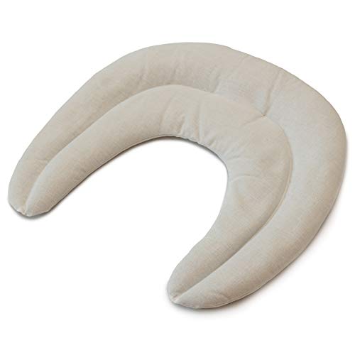 Almohada para el cuello | Cojín cervical térmico compartimentado (calor y frio) | Semillas de grosella, algodón bio, blanco natural