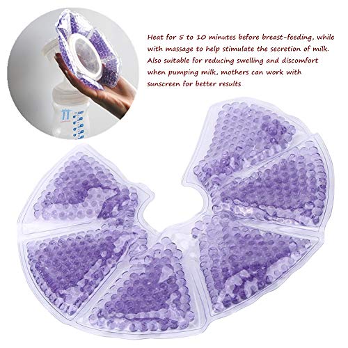 Almohadilla de Lactancia, 2 Piezas Almohadillas de Gel térmicas mamarias Reutilizables 3 en 1 Kit de Almohadillas de Gel para Terapia mamaria Uso en frío y Caliente para Madres Lactantes