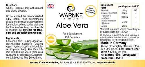 Aloe Vera – Vegano – 100 Cápsulas