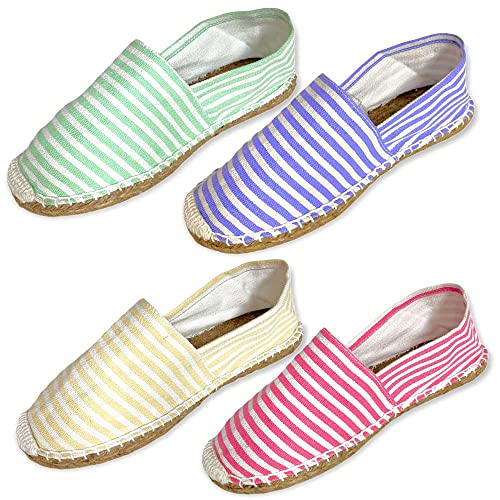 Alpargatas Boda Rayas Surtidas 4 Colores (Caja de 24 Pares) Detalles de Boda Comprar Online 35002