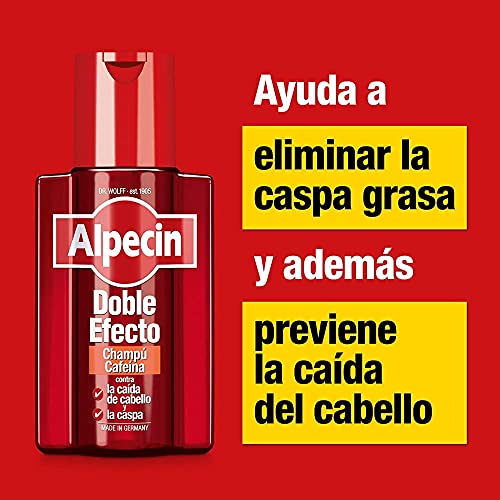 Alpecin Champú y Loción Anticaida y Anticaspa 2x 200 ml | Champú Doble Efecto y Cafeina Liquida | Champu anticaida hombre y anticaspa hombre | Locion anticaida cabello hombre
