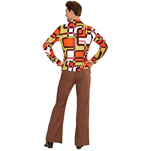 Amakando Camisa para Hombre de los años 70 y 80 Estilo Disco/En Talla XXL (ES 56) / Disfraz de Culto Saturday Night elección para Fiestas de música Popular y carnavales