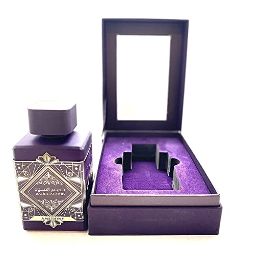 Amatista Badee Al Oud 100 ml Perfume para mujer - Perfume rosa para mujer EDP spray - Vainilla, rosa, Oud perfume regalo para mujer- Un aroma seductor para atraer a los sentidos