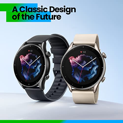 Amazfit GTR 3 Smartwatch Pantalla AMOLED de 1.39" Reloj Inteligente Fitness GPS 150 +Modos Deportivos 21 días de duración de la batería Monitoreo de Salud Alexa Integrado Zepp OS Sistema 5 ATM Negro