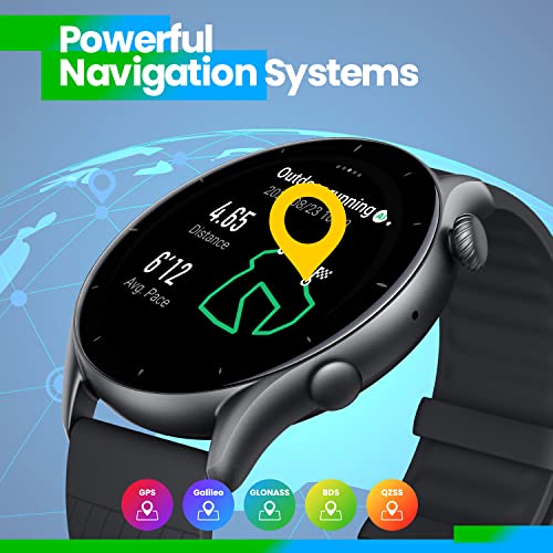 Amazfit GTR 3 Smartwatch Pantalla AMOLED de 1.39" Reloj Inteligente Fitness GPS 150 +Modos Deportivos 21 días de duración de la batería Monitoreo de Salud Alexa Integrado Zepp OS Sistema 5 ATM Negro