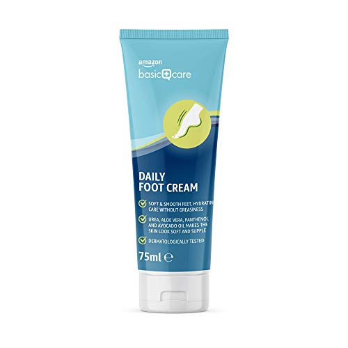 Amazon Basic Care Crema de pies cuidado diario con aguacate - Pack de 4 (4 tubos de 75 ml)