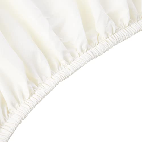 Amazon Basics FTD, Sábanas Ajustables, 135 x 190 x 30 cm, Crema