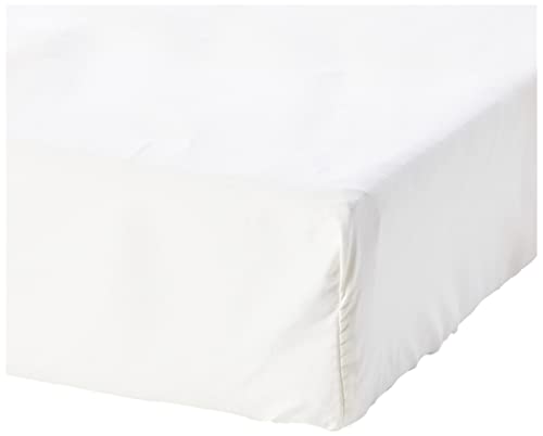 Amazon Basics FTD, Sábanas Ajustables, 135 x 190 x 30 cm, Crema