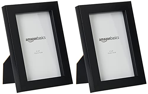 Amazon Basics – Marco para fotos, 10 x 15 cm, Negro, Pack de 2 uds