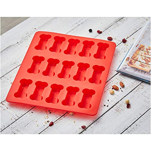 Amazon Basics - Molde de silicona con diseño de hueso para perro