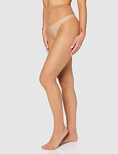 Amazon Brand - HIKARO - PACK 5 PARES medias de mujer, Pantys Trnsparentes, Medias Invisibles, Negro, Natural, S, M, L, XL (S, Natural, s)