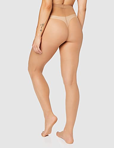 Amazon Brand - HIKARO - PACK 5 PARES medias de mujer, Pantys Trnsparentes, Medias Invisibles, Negro, Natural, S, M, L, XL (S, Natural, s)