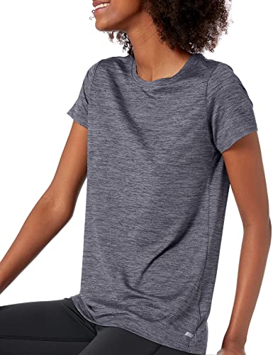 Amazon Essentials 2-Pack Tech Stretch Short-Sleeve Crew T-Shirt athletic-shirts, Charcoal Radiant Raspberry Heather, X-Large