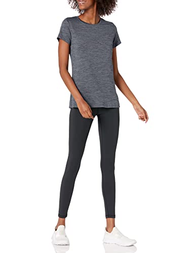 Amazon Essentials 2-Pack Tech Stretch Short-Sleeve Crew T-Shirt athletic-shirts, Charcoal Radiant Raspberry Heather, X-Large