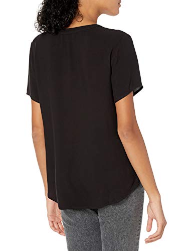 Amazon Essentials Blusa Tejida de Manga Corta Dress-Shirts, Negro, S