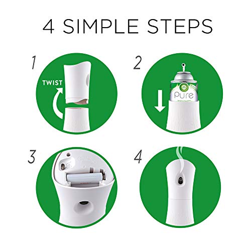 Ambientador Airwick Freshmatic Pure Compact, repuesto de autorreza, aroma a primavera, 24 ml, paquete de 6