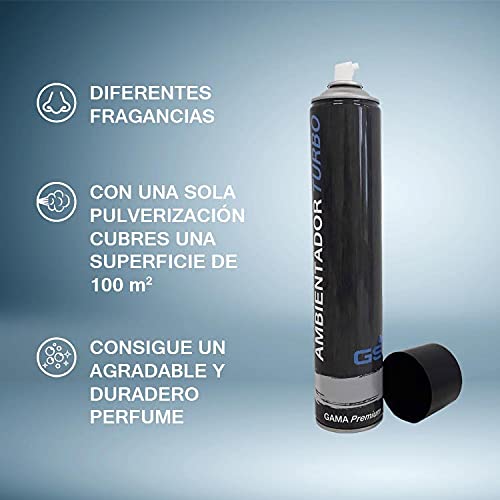 Ambientador potente TURBO en Spray, 750ml, ideal para comercios, hosteleria, restauración, hogar. Diferentes fragancias. (MANGO)