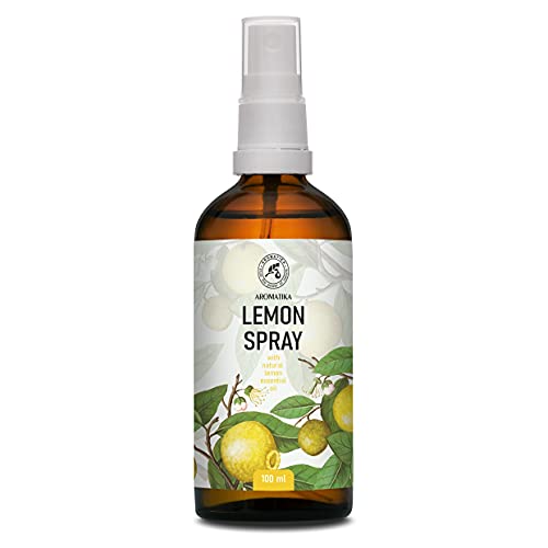 Ambientador Pulverizador con Aceite Esencial de Limón 100ml - Perfumador Hogar - Perfume de Interior - Fragancia Limón - Spray Almohada - Ambientador Armario Ropa - Perfumador Spray