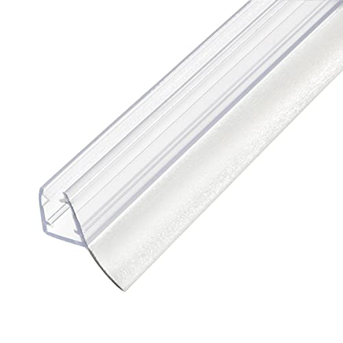 amig - Junta Vierteaguas Mod.240 Lengueta Doble de 10,5 mm,Cristales de Espesor de 6 a 8 mm, Perfil de PVC para Sellado o Estanqueidad de Mamparas de Ducha o Bañera, Pieza de 2,5 Metros, Transparente