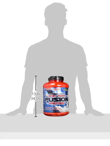 Amix - Proteína Whey Pure Fusion, Ayuda a Tonificar y Aumentar la Masa Muscular, Rica en BCCAs y Glutamina, Fácil Digestión, Baja en Grasas, Proteína en Polvo, 2,3 Kg, Frutas Del Bosque