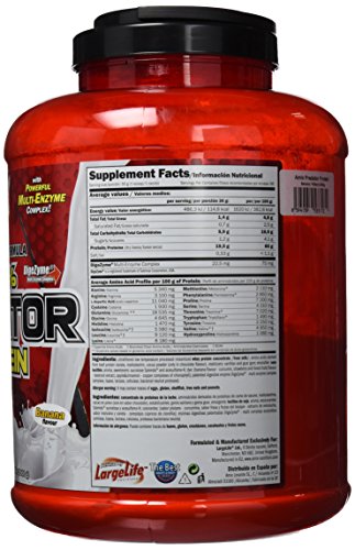 AMIX, Proteínas para Aumentar Masa Muscular con Sabor Plátano, Predator en Formato Bote de 2 Kg, Ayuda al Crecimiento Muscular, Libre de Aspartamo, Ideal para Batidos de Proteínas