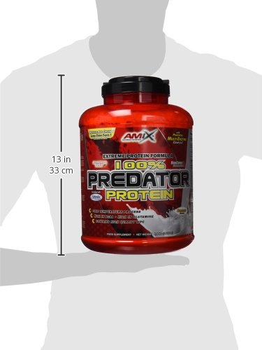 AMIX, Proteínas para Aumentar Masa Muscular con Sabor Plátano, Predator en Formato Bote de 2 Kg, Ayuda al Crecimiento Muscular, Libre de Aspartamo, Ideal para Batidos de Proteínas