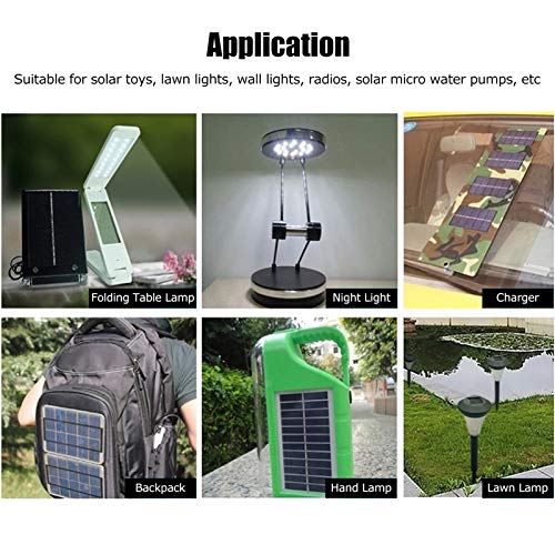 AMONIDA 【Venta del día de la Madre】 Panel Solar portátil, módulo de Placa de célula Solar pequeña de Bricolaje, con Placa de Circuito Impreso Radios solares Transparentes y de bajo Costo para Luce