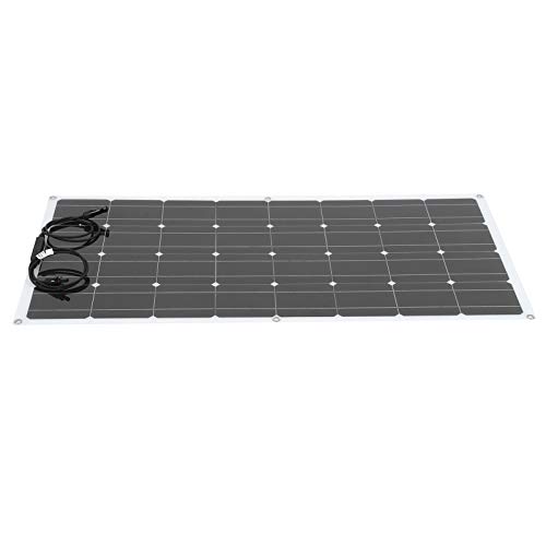 AMONIDA 【Venta del día de la Madre】 Panel Solar, Tablero de Carga Solar Panel Solar semiflexible 100W, para Turismo Ciclismo Camping Senderismo