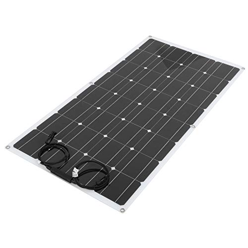 AMONIDA 【Venta del día de la Madre】 Panel Solar, Tablero de Carga Solar Panel Solar semiflexible 100W, para Turismo Ciclismo Camping Senderismo