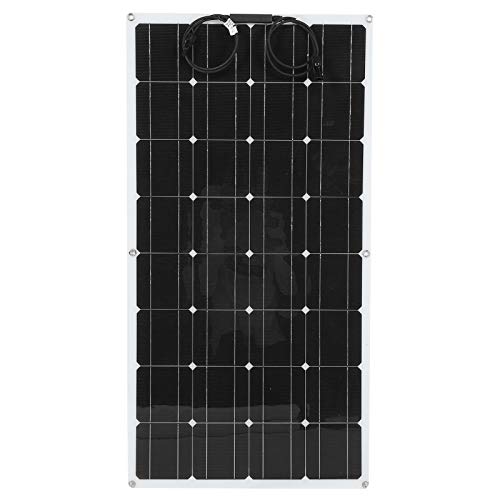 AMONIDA 【Venta del día de la Madre】 Panel Solar, Tablero de Carga Solar Panel Solar semiflexible 100W, para Turismo Ciclismo Camping Senderismo