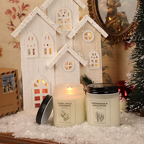 Amorxiao Velas Perfumadas Juego de 2 piezas, Grande Vela Aromática Regalo de Velas de Aromaterapia Cera de Soja Natural, Velas de Aromaterapia Cera de Soja, Navidad Día de San Valentín Regalos