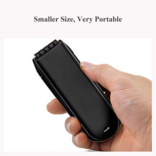 Ancable - Cepillo plegable para el pelo con espejo, tamaño compacto para viaje, coche, gimnasio, bolso, color negro.