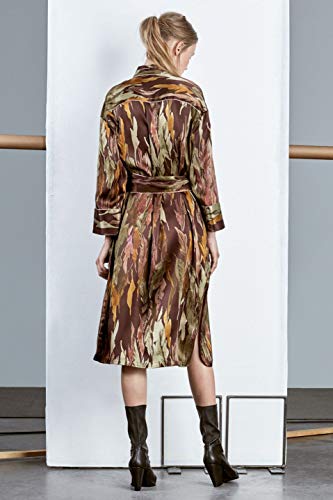 ANGEL SCHLESSER Vestido Camisero Plumas