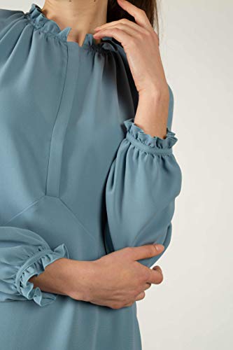ANGEL SCHLESSER Vestido Largo Cuello Fruncido