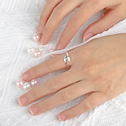 Anillo de abrazo personalizado, anillo de plata de ley 925 con nombre grabado, anillo abierto ajustable, pareja abrazándose, manos, anillo de dedo para mujer, mamá, día de la madre, cumpleaños