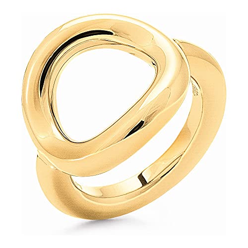 Anillo de mujer de acero inoxidable de la marca Folli Follie, color dorado, talla 2 (referencia: 1R17T011Y)