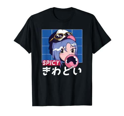 Anime Gamer Chicas anime chica picante japonés kanji Camiseta