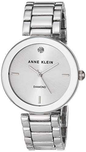 Anne Klein AK/1363SVSV - Reloj para Mujeres, Correa de Acero Inoxidable Color Plateado