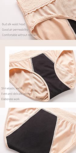 Anntry Ropa Interior de Mujer Bragas menstruales Calzoncillos absorbentes a Prueba de Fugas Calzoncillos Deportivos de algodón para niña Paquete de 3 (L, Color-1)
