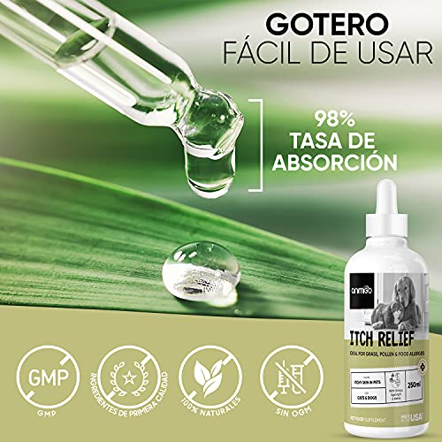 Anti Picor para Perros y Gatos 250ml | Suplemento Natural para Picores, Irritaciones y Alergia